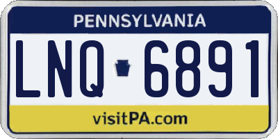 PA license plate LNQ6891