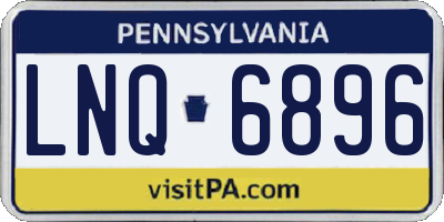 PA license plate LNQ6896