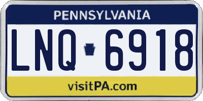 PA license plate LNQ6918