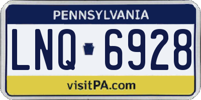 PA license plate LNQ6928