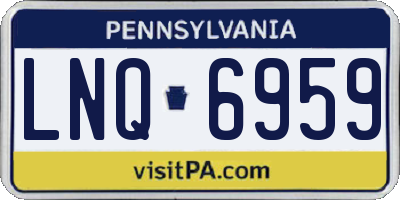PA license plate LNQ6959