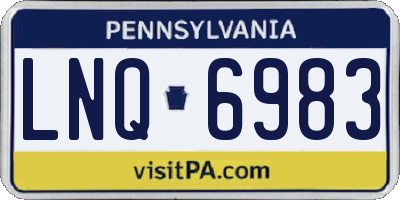 PA license plate LNQ6983