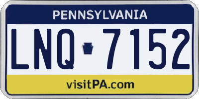 PA license plate LNQ7152
