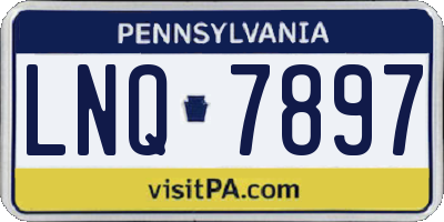 PA license plate LNQ7897