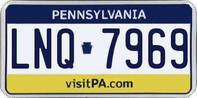PA license plate LNQ7969