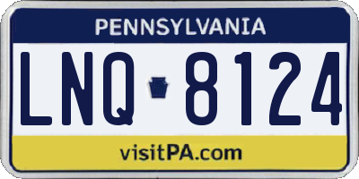PA license plate LNQ8124