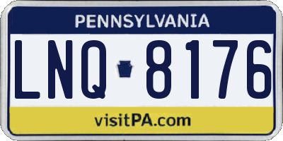 PA license plate LNQ8176