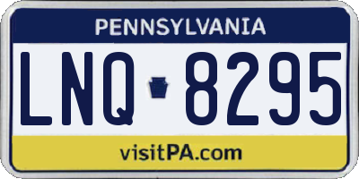PA license plate LNQ8295