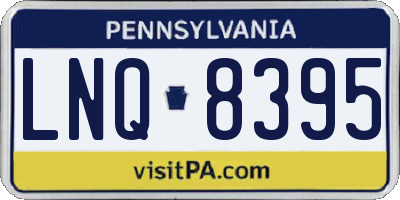 PA license plate LNQ8395