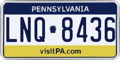 PA license plate LNQ8436
