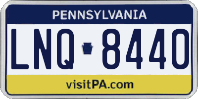 PA license plate LNQ8440