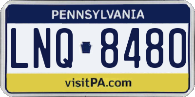 PA license plate LNQ8480