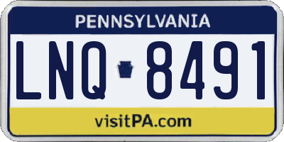 PA license plate LNQ8491