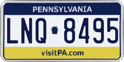 PA license plate LNQ8495