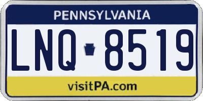 PA license plate LNQ8519