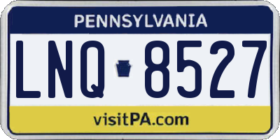 PA license plate LNQ8527