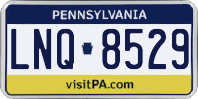 PA license plate LNQ8529