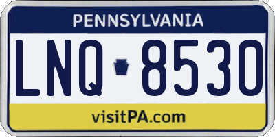 PA license plate LNQ8530