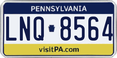 PA license plate LNQ8564