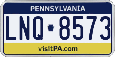 PA license plate LNQ8573