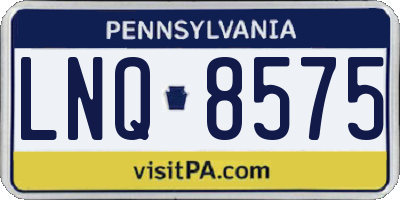 PA license plate LNQ8575