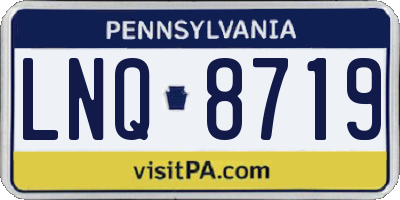 PA license plate LNQ8719