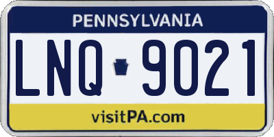 PA license plate LNQ9021