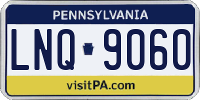 PA license plate LNQ9060