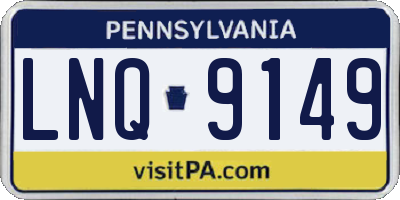PA license plate LNQ9149