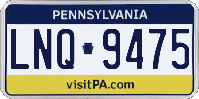 PA license plate LNQ9475