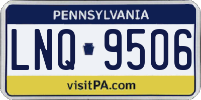 PA license plate LNQ9506