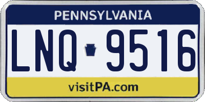 PA license plate LNQ9516