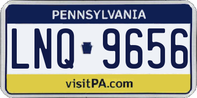 PA license plate LNQ9656