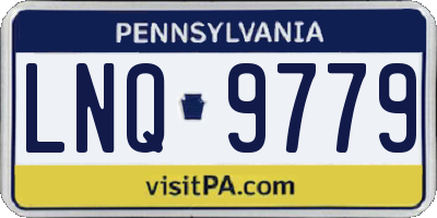 PA license plate LNQ9779