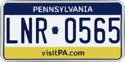 PA license plate LNR0565