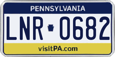 PA license plate LNR0682