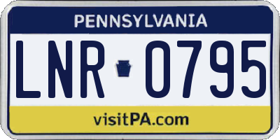 PA license plate LNR0795