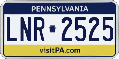 PA license plate LNR2525