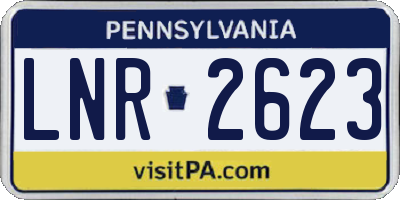 PA license plate LNR2623
