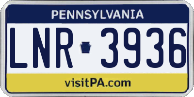 PA license plate LNR3936