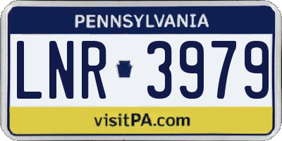 PA license plate LNR3979