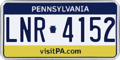 PA license plate LNR4152