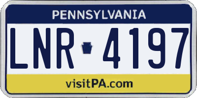 PA license plate LNR4197