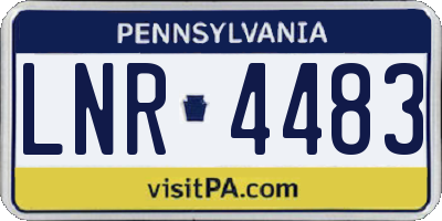 PA license plate LNR4483