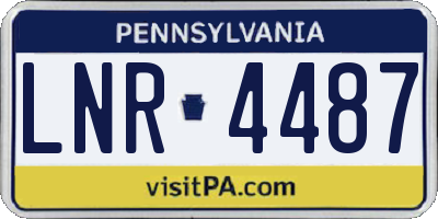 PA license plate LNR4487