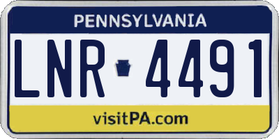 PA license plate LNR4491