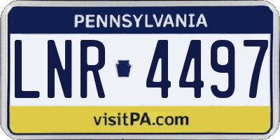 PA license plate LNR4497