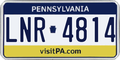 PA license plate LNR4814