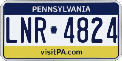 PA license plate LNR4824