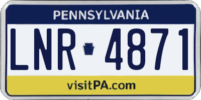 PA license plate LNR4871